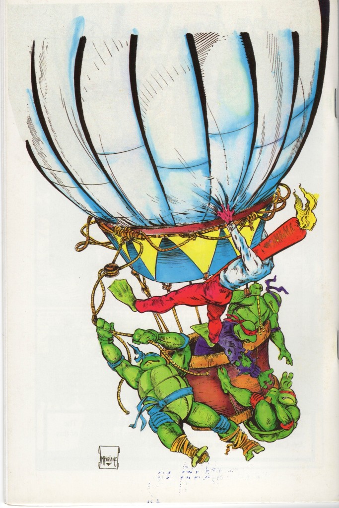 flaming carrot back cover ashcan comic signed by kevin eastman